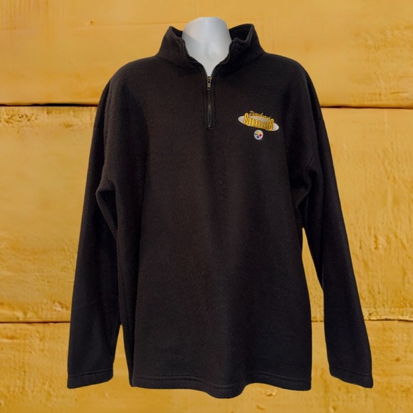 Pittsburgh Steelers Quarter Zip Fleece Pullover Men’s XXL Team Apparel - Picture 2 of 9